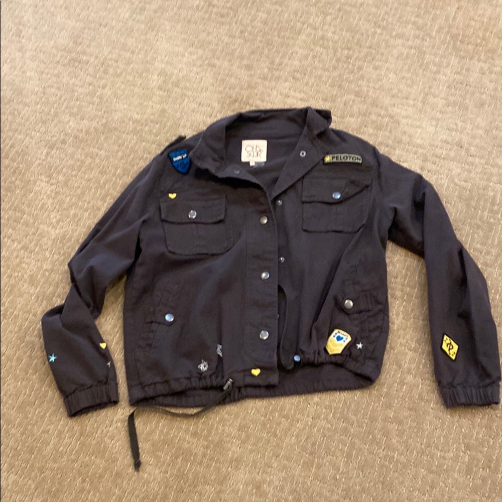Peloton Black Jean Jacket Casual Utility Style
